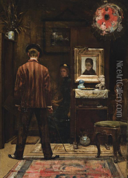 Do You Want A Model Sir? Oil Painting - Bernard Hall