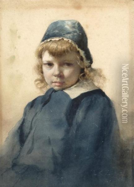 Portrait Of A Child Oil Painting - Lawrence Carmichael Earle