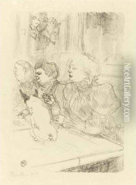 A La Souris, Madame Palmyre (d. 210; A. 252; W. 184; Adr. 209) Oil Painting - Henri De Toulouse-Lautrec