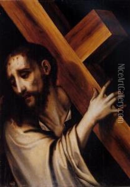 Christ Carrying The Cross Oil Painting - Luis de Morales