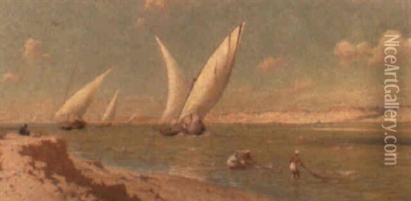 North Wind On The Upper Nile Oil Painting - Robert George Talbot Kelly