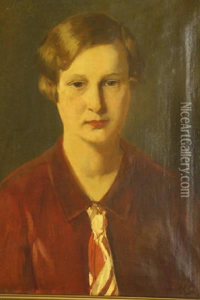 Portret Van Schoolmeisje Oil Painting - Salomon Garf