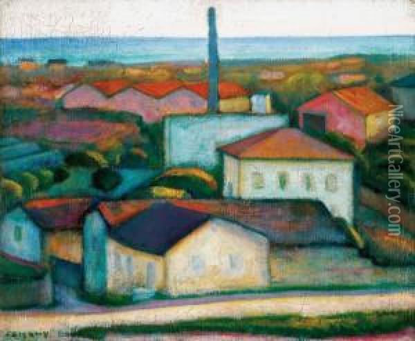 Landscape In South - France, About 1930 Oil Painting - Dezso Czigany
