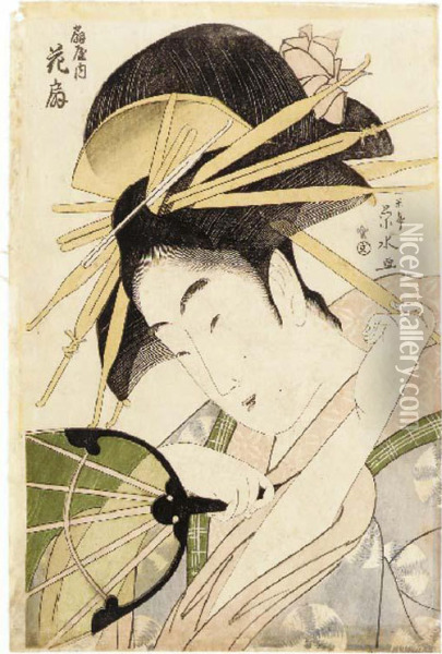 An Okubi-e (large-head Portrait) Oil Painting - Ichirakutei Eisui
