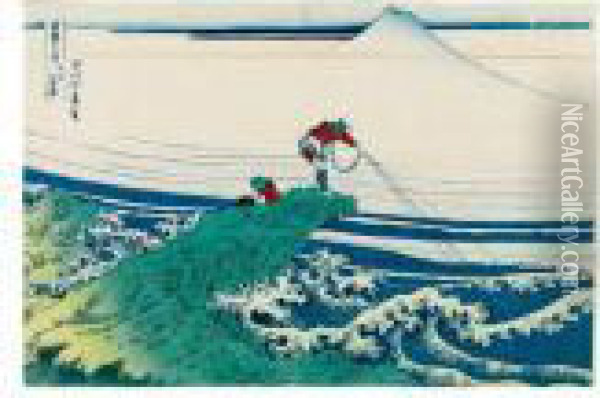 Koshu Kajikazawa, De La Serie Fugaku Sanjurokkei Oil Painting - Katsushika Hokusai