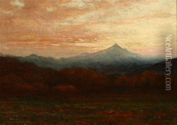Mountain Landscape Oil Painting - Hobart Van Zandt Bosworth