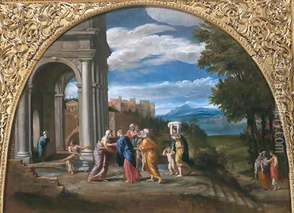 Landscape with the Visitation Oil Painting - Francesco Albani