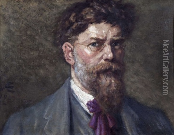 Self Portrait Oil Painting - George Russell