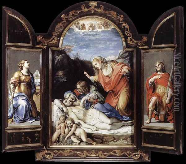 Open Oil Painting - Annibale Carracci