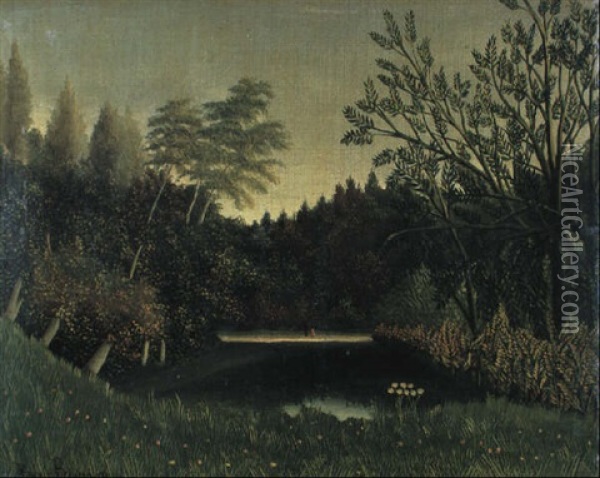 Vue Du Bois De Boulogne Oil Painting - Henri Rousseau