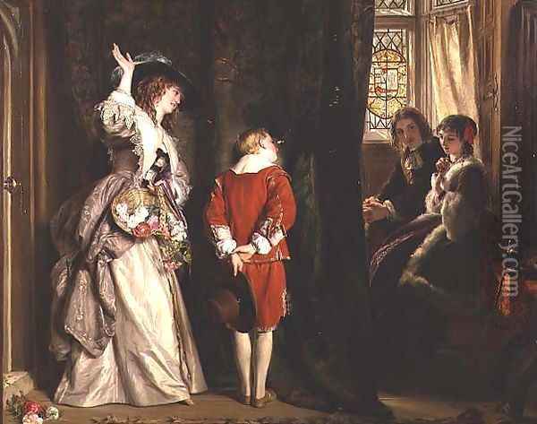 Pay for Peeping 1872 Oil Painting - John Callcott Horsley