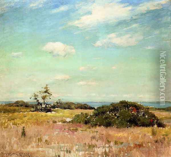 Shinnecock Hills Long Island Oil Painting - William Merritt Chase