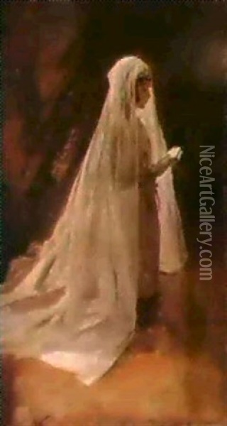 The First Communion Oil Painting - John Lavery