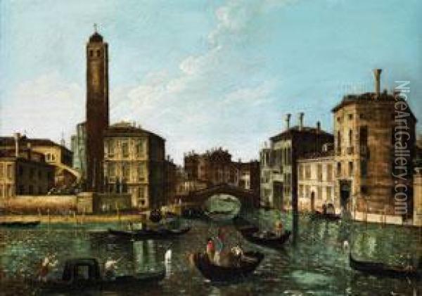 Ansicht Des Canal Grande Oil Painting - Francesco Tironi