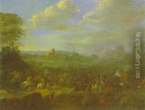 Angriff Der Kavallerie Oil Painting - Karel Breydel