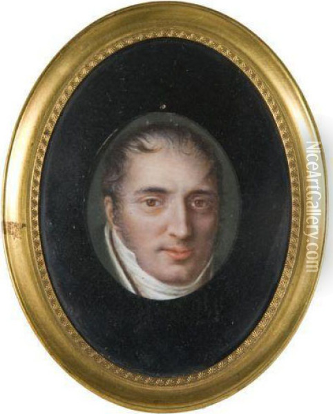 Portrait Presume D'andre Laugier (1770-1832) Oil Painting - Louis Francois Aubry