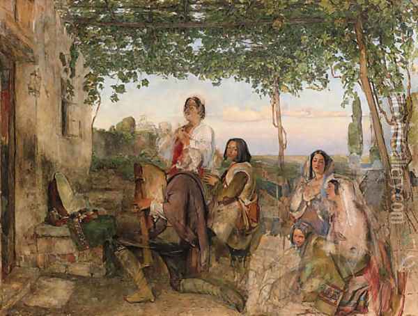 The Festival of Grapes Oil Painting - John Frederick Lewis
