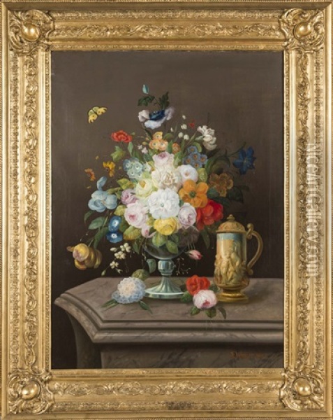 Bouquet De Fleurs Oil Painting - Eduard Wuger