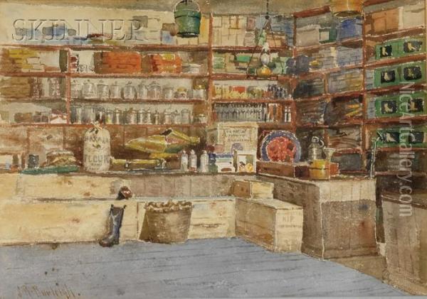 Interior Of A Country Store Oil Painting - Sydney Richmond Burleigh