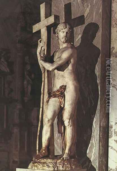 Christ Carrying the Cross Oil Painting - Michelangelo Buonarroti