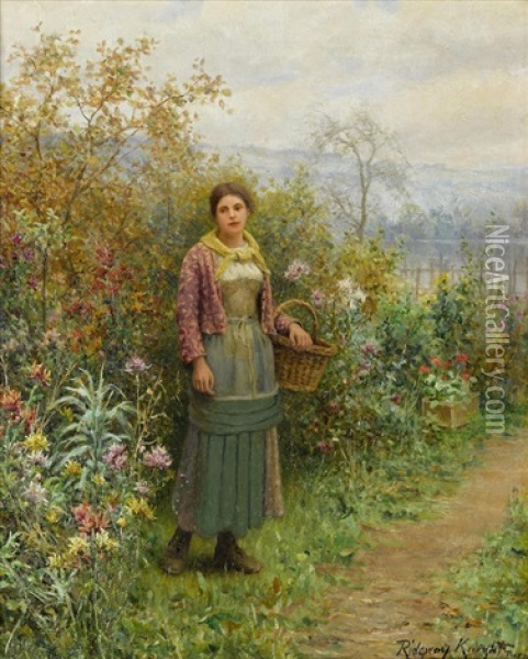 A Moment's Pause Oil Painting - Daniel Ridgway Knight