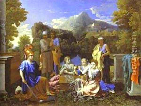 Achilles And Daughters Of Lycomede 1656 Oil Painting - Nicolas Poussin