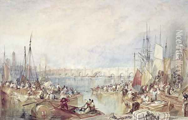 The Port of London Oil Painting - Joseph Mallord William Turner