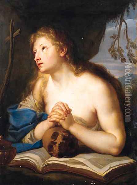 The Penitent Magdalen Oil Painting - Giovanni Giuseppe Dal Sole