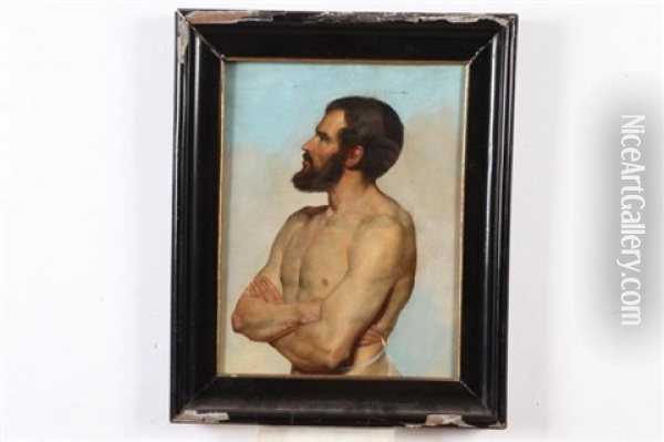 Portrait Of Male Nude Oil Painting - Johann Till the Younger