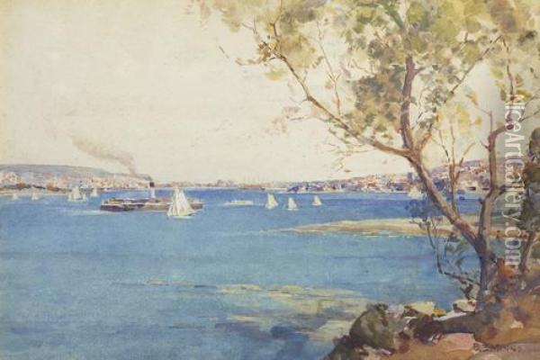 Sydney Harbour Oil Painting - Benjamin Edwin Minns