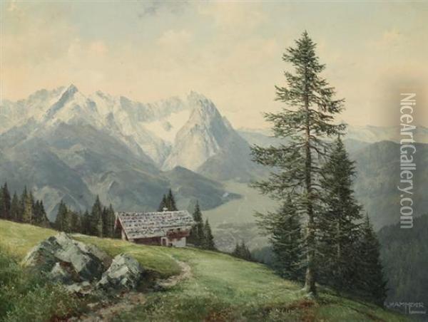 Chalet In The Alps Oil Painting - Frederick Kammeyer