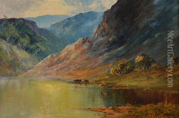 Ballinluig, Perthshire Oil Painting - Francis E. Jamieson