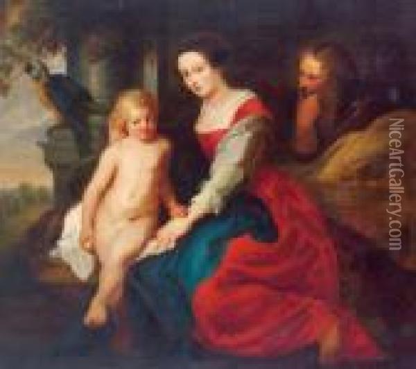 Sacra Famiglia Oil Painting - Peter Paul Rubens
