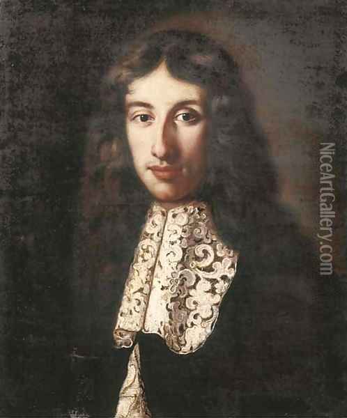 Portrait of a young man, said to be Johann de Witt (1625-1672) Oil Painting - Dutch School