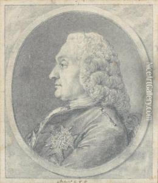 Portrait De Francois De Chevert Oil Painting - Charles-Nicolas I Cochin