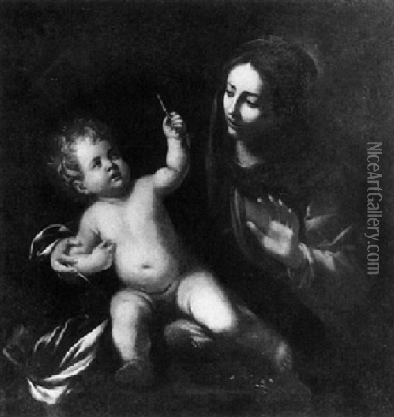 The Madonna And Child Oil Painting - Nicolas Regnier