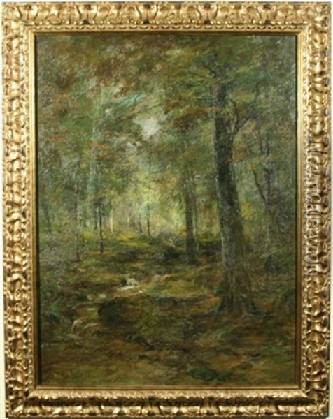 Adirondack Forest Oil Painting - Roswell Morse Shurtleff