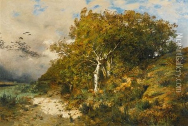 Foret De Fontainebleau Oil Painting - Leon Germain Pelouse