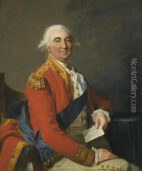 Portrait Of William Petty Oil Painting - Jean-Laurent Mosnier