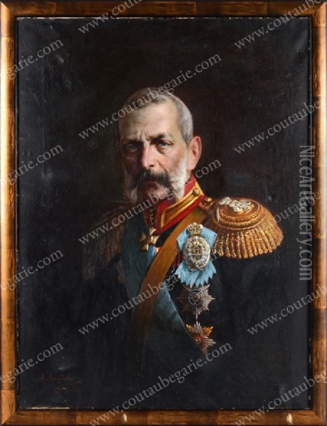 Portrait Du Grand-duc Wladimir Alexandrovitch De Russie, L'annee De Sa Mort Oil Painting - Alexander Mikhailovich Leontovsky