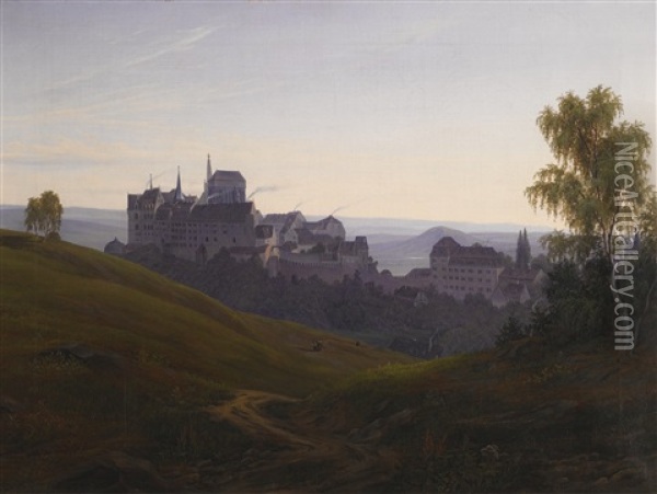 The Albrechtsburg In Meissen Oil Painting - Anton Castell