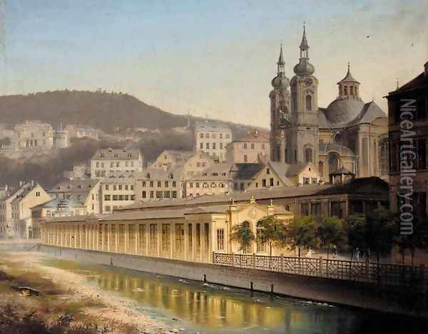 Karlsbad (Karlovy Vary) Oil Painting - Wilhelm Jankowski