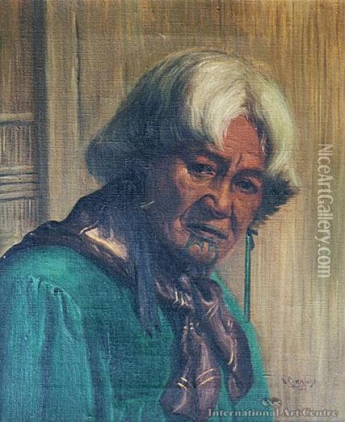 Harata Rewiri Tarapata - In Europeanclothing Oil Painting - Vera Cummings