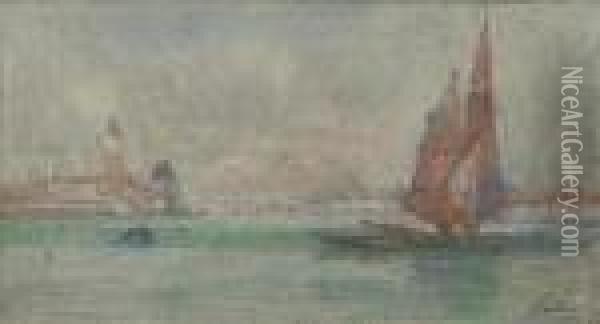 Venicefrom The Lagoon Oil Painting - Charles James Lauder