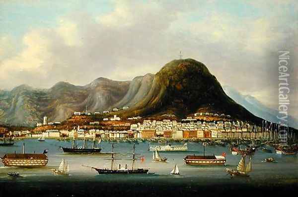 A View of Hong Kong Oil Painting - Anonymous Artist