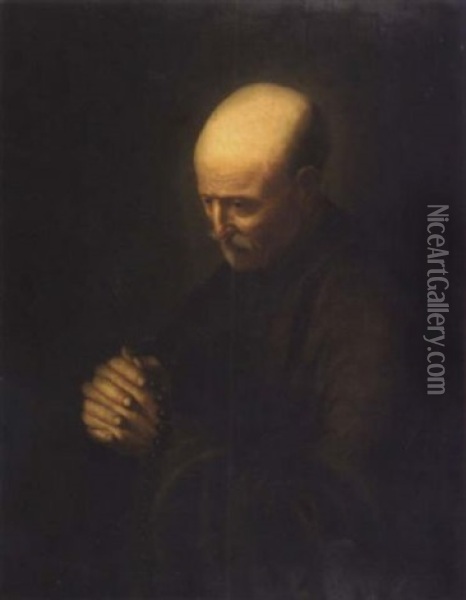 Portrait Du Pere De Rembrandt Oil Painting - Gerrit Dou