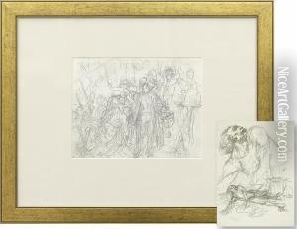 Two-sided Drawing Oil Painting - Jan Matejko
