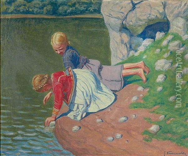 Nad Rzeka Oil Painting - Jozef Krasnowolski