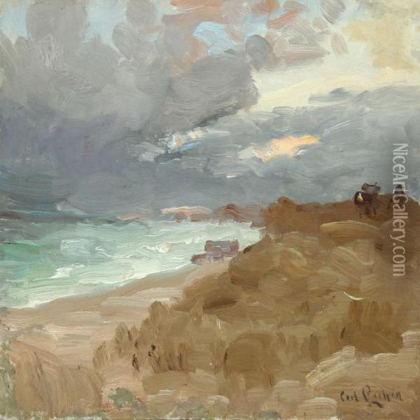 Coastal Scenery At Skagen Oil Painting - Carl Locher