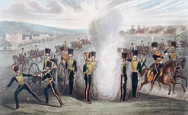 Royal Horse Artillery Oil Painting - John Grant